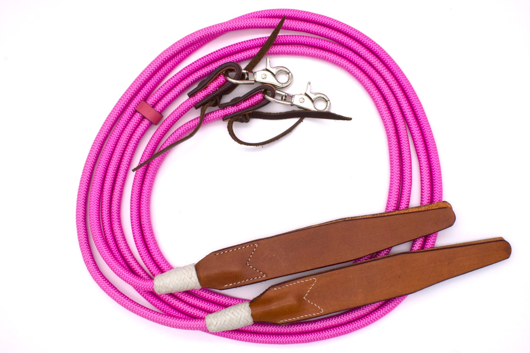 Western Nylonzügel mit brauner Lederklatsche und tauschbaren Snaps