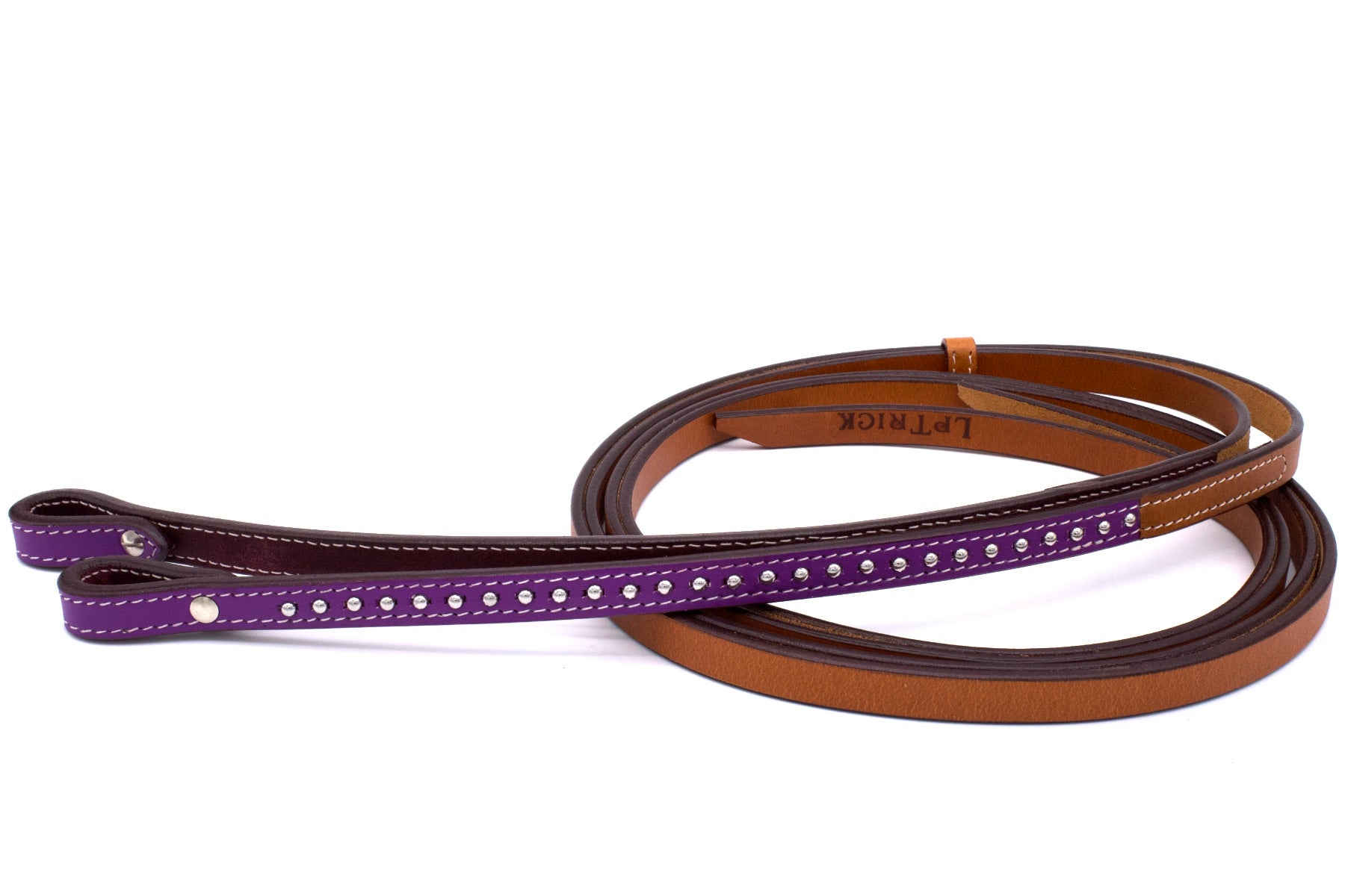 Einohr Westerntrense lila mit klaren Conchos inkl. Zügel,