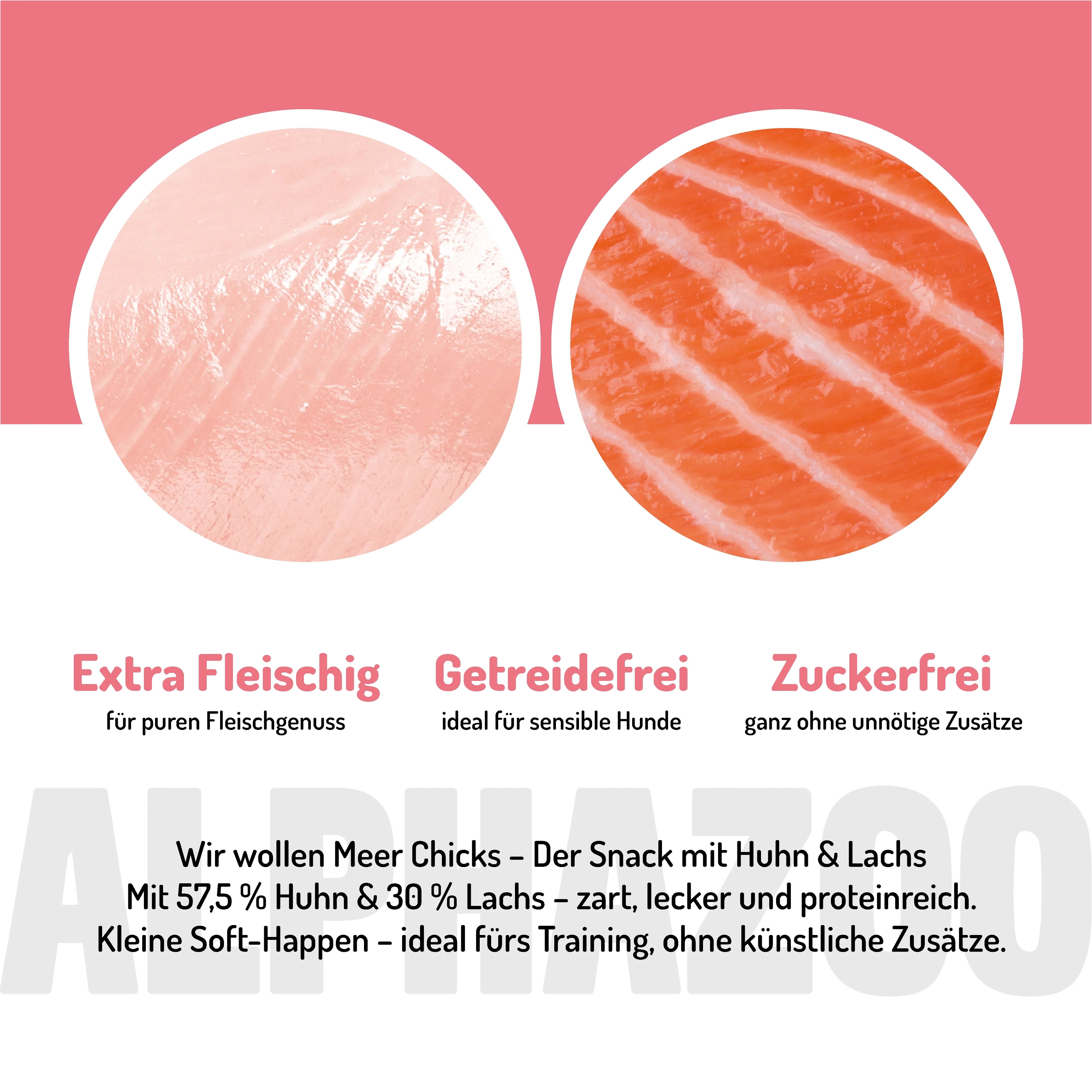 Wir wollen Meer Chicks – Softsnack für Hunde, Huhn & Lachs, getreidefrei