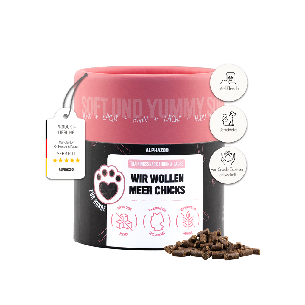 Wir wollen Meer Chicks – Softsnack für Hunde, Huhn & Lachs, getreidefrei